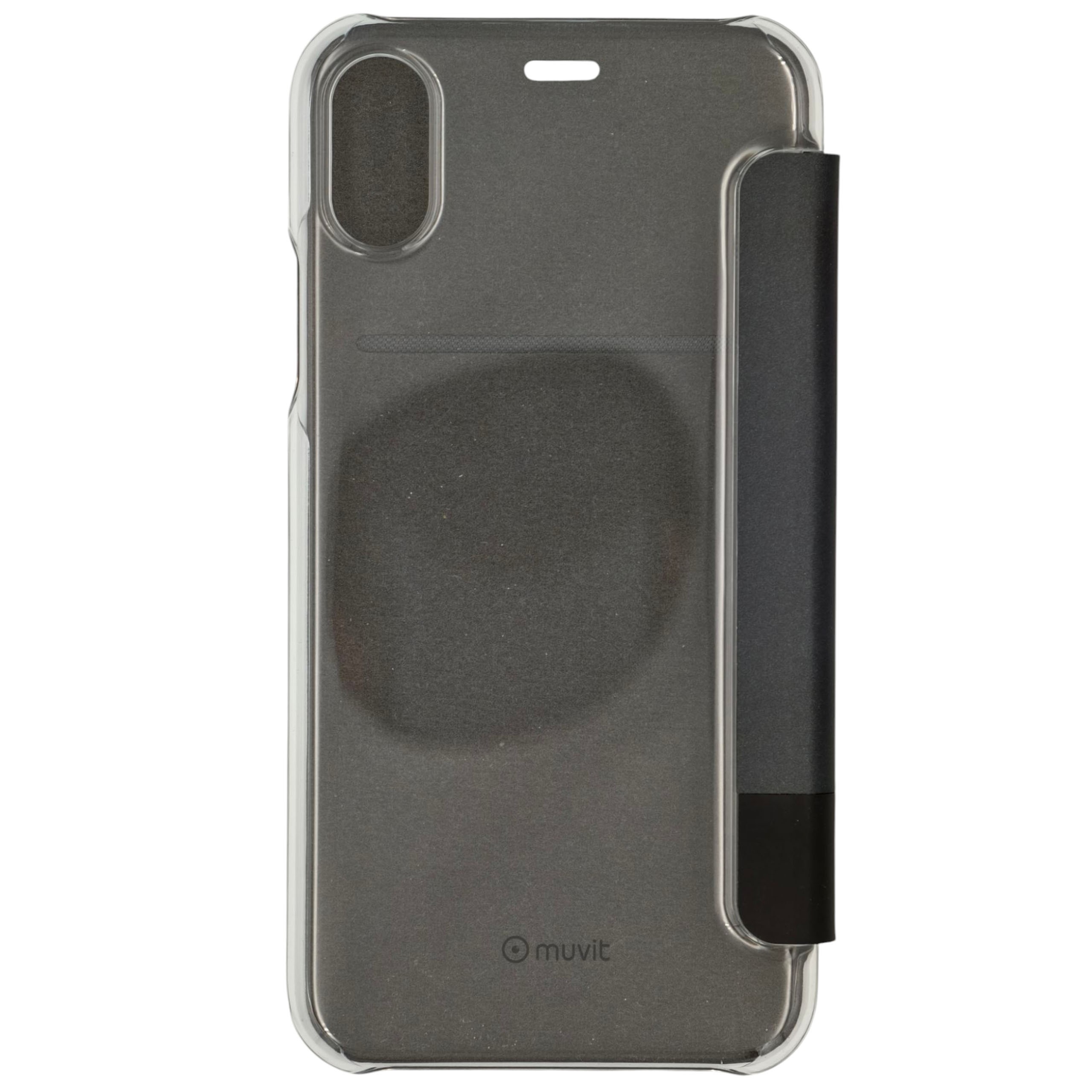 Zbliżenie na precyzyjne wycięcia w etui Muvit Folio Case